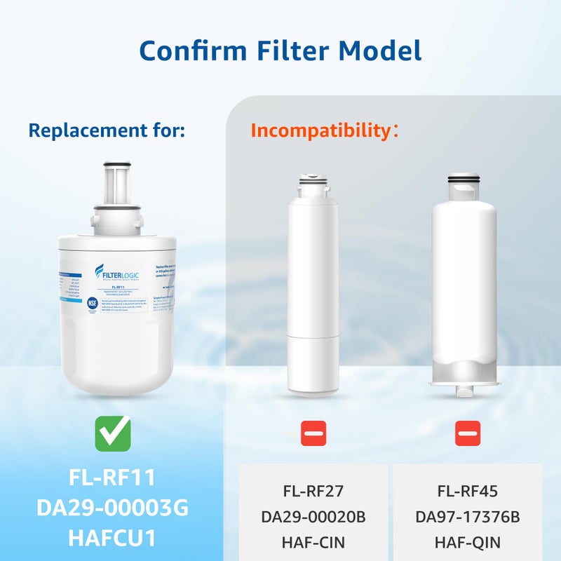 Filterlogic DA29-00003G Refrigerator Water Filter, Replacement for Samsung DA29-00003G, DA29-00003B, Aqua-Pure Plus, RFG237AARS, DA29-00003F, HAFCU1, RFG297AARS, RS22HDHPNSR, WSS-1 (Pack of 3) - Image 5
